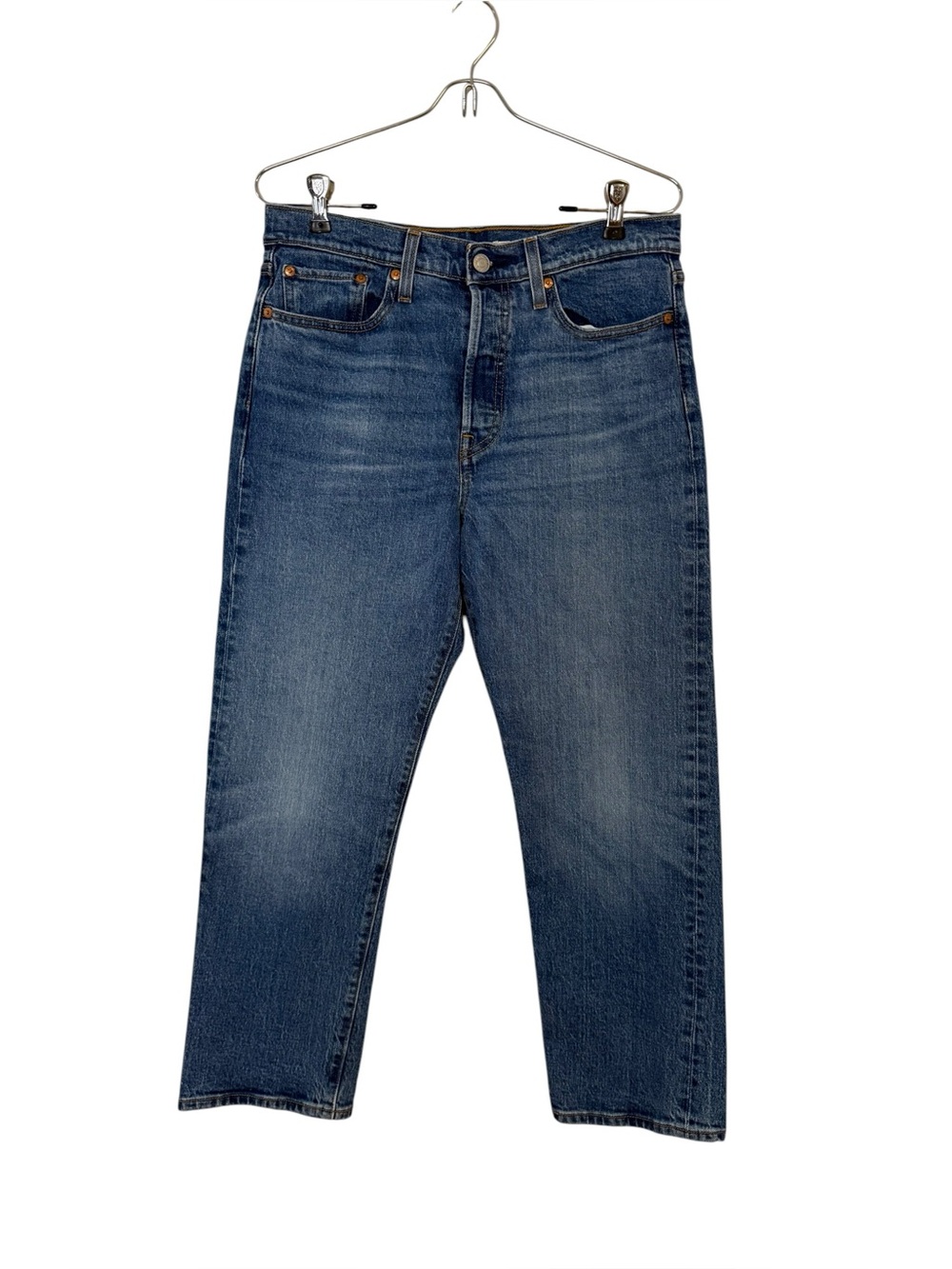 Levi’s Premium Wedgie Straight Cropped Button Fly Jeans Size 29